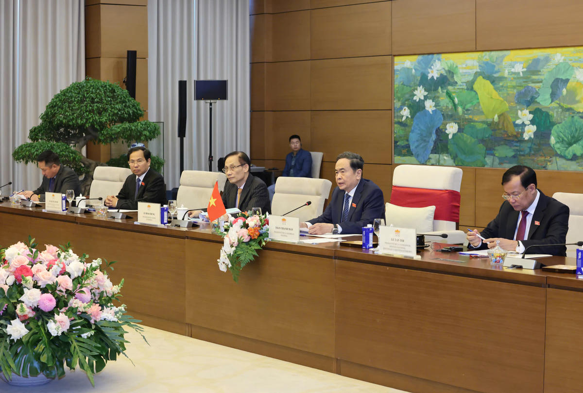 Chủ tịch Quốc hội Trần Thanh Mẫn khẳng định Việt Nam coi Panama là đối tác chủ chốt tại khu vực Mỹ Latinh - Ảnh: Nhật Bắc