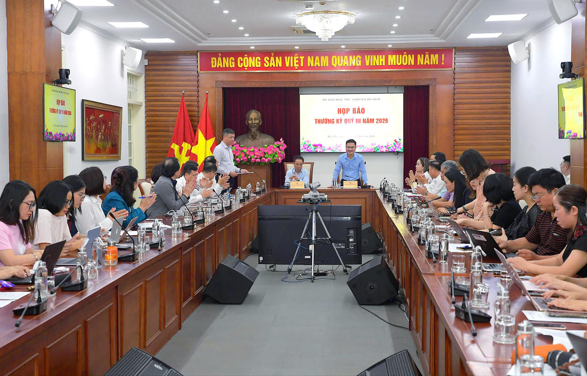 Họp báo thường kỳ quý III/2026 của Bộ VHTTDL diễn ra ngày 9/10 tại Hà Nội.