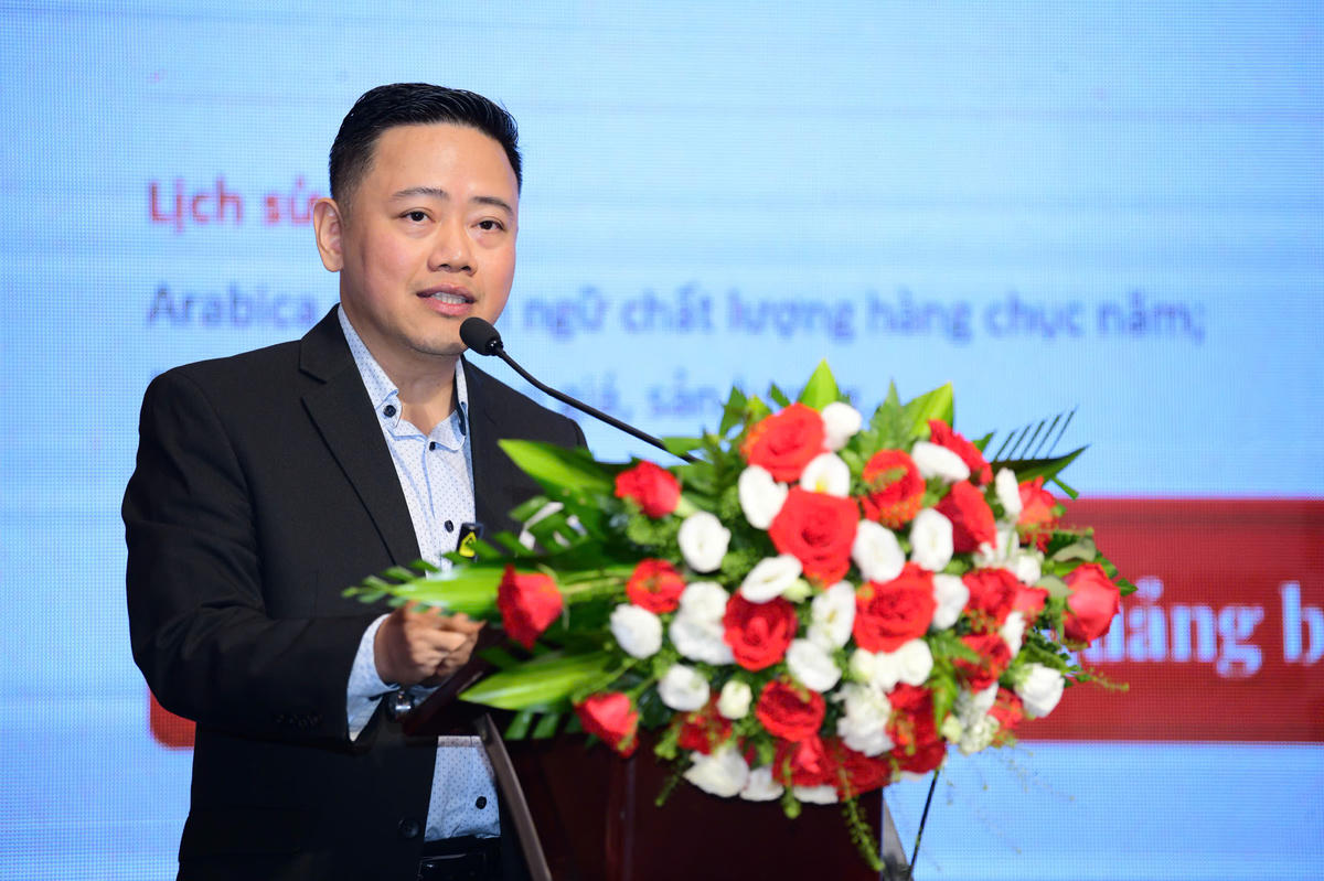Ông Trần Minh Thắng - Trưởng phòng Chính sách xúc tiến thương mại, Cục Xúc tiến thương mại (Bộ Công thương) nói về thương hiệu cà phê Việt hiện nay. Ảnh: Q.Đ