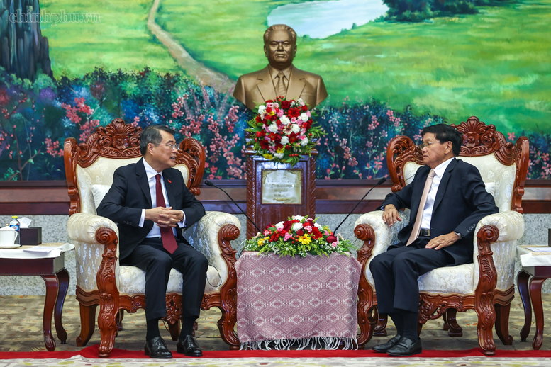 Thủ tướng Lê Minh Hưng hội kiến Tổng Bí thư, Chủ tịch nước Lào- Ảnh 2.