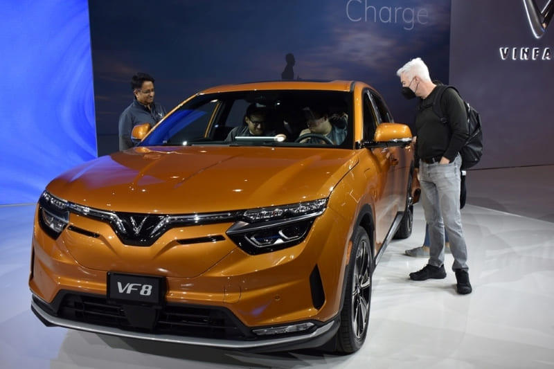 Mẫu xe VF8 của VinFast trung bày tại New York International Auto Show 2022 (NYIAS 2022).