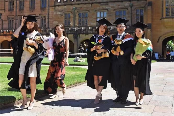 Sinh viên Trung Quốc tại Trường Đại học Sydney, Australia. Ảnh tư liệu: AFP/TTXVN.