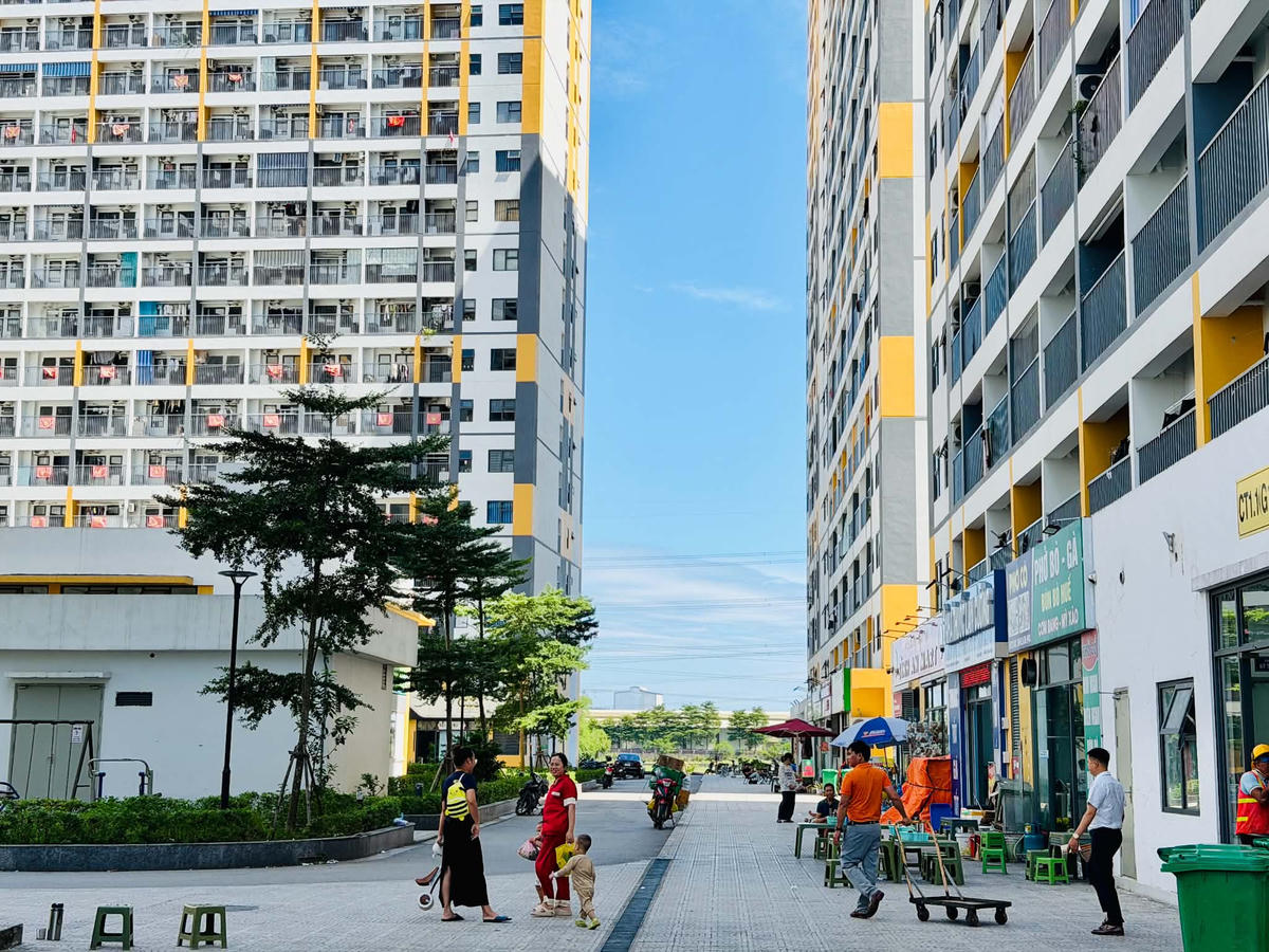 Khu nhà ở xã hội Evergreen (Khu đô thị mới, phường Nếnh, TP Bắc Ninh). Ảnh: Thái Nhung.