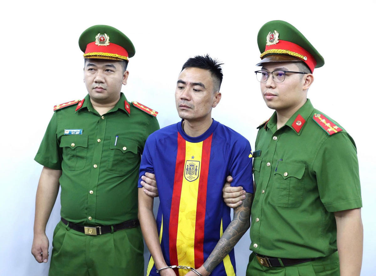 Thắng Ật bị khởi tố, bắt tạm giam vì gây rối TTCC. Ảnh: Công an Ninh Bình