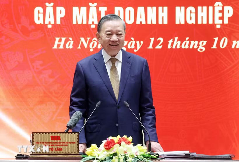 Tổng Bí thư, Chủ tịch nước Tô Lâm phát biểu. (Ảnh: Thống Nhất/TTXVN)