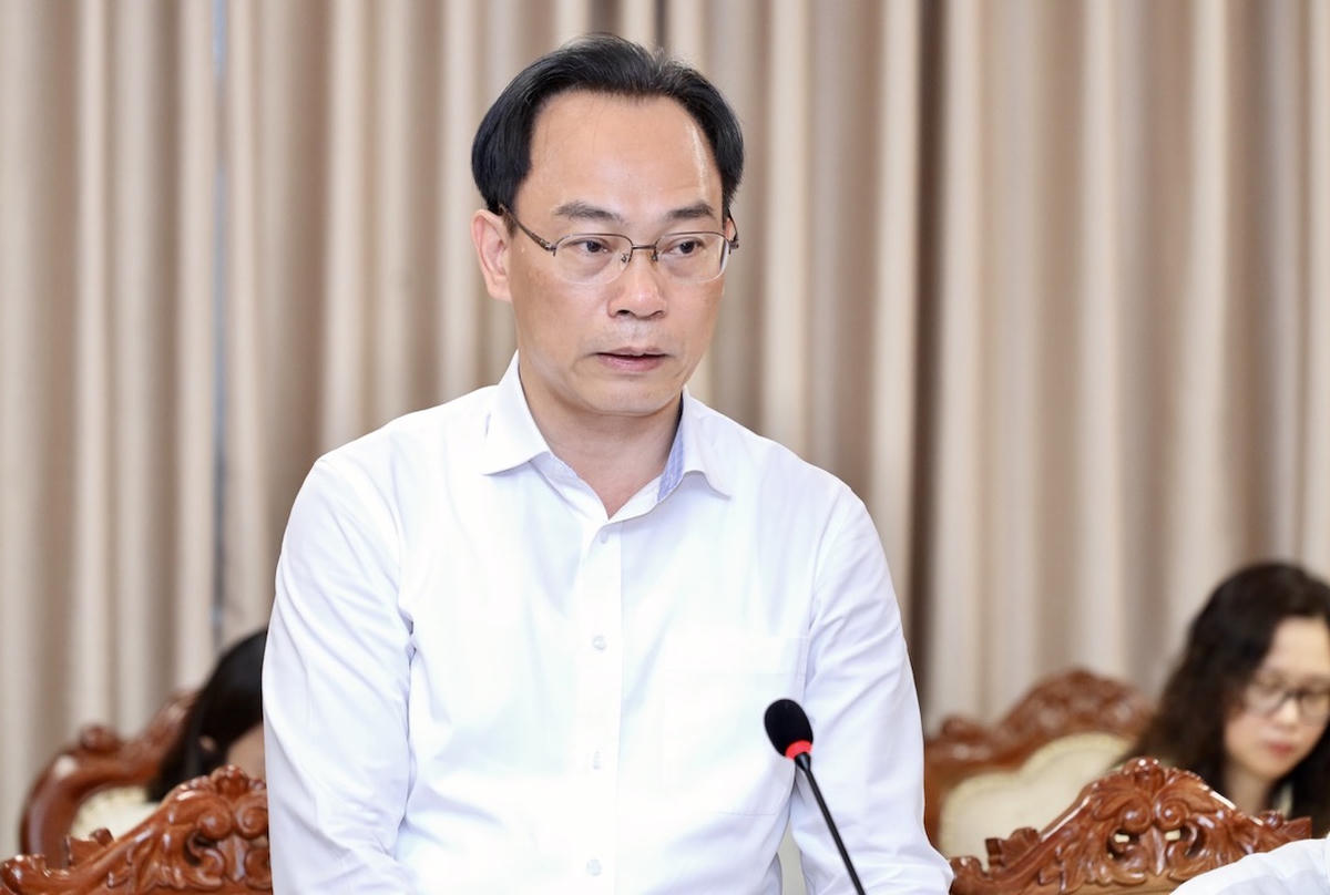Bộ trưởng Bộ GDĐT Hoàng Minh Sơn phát biểu tại hội nghị. Ảnh: Bộ GDĐT