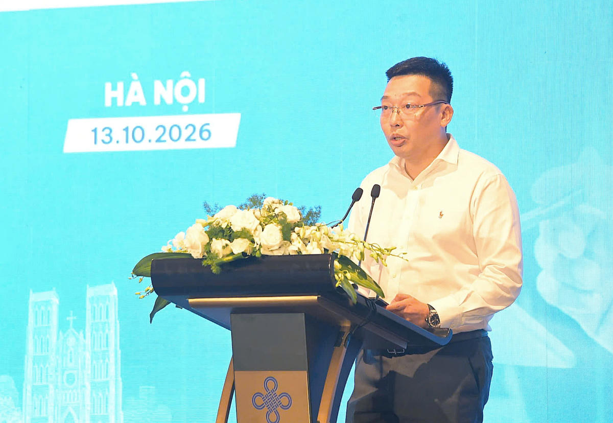 Ông Nguyễn Anh Vũ - Tổng Biên tập báo Văn hoá phát biểu.
