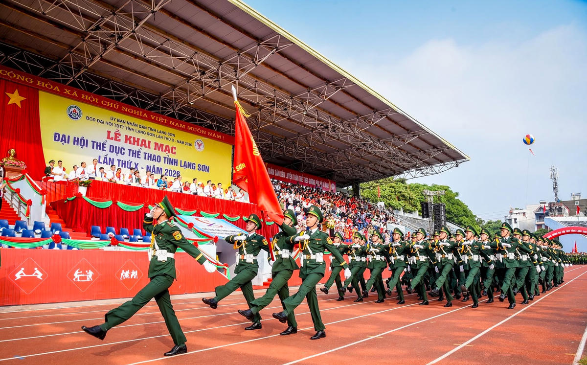 Quang cảnh Đại hội Thể dục thể thao tỉnh Lạng Sơn lần thứ X năm 2026. Ảnh: Minh Đức