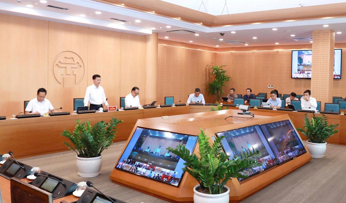 Cuộc họp được kết nối trực tuyến đến 126 xã, phường trên địa bàn Hà Nội.