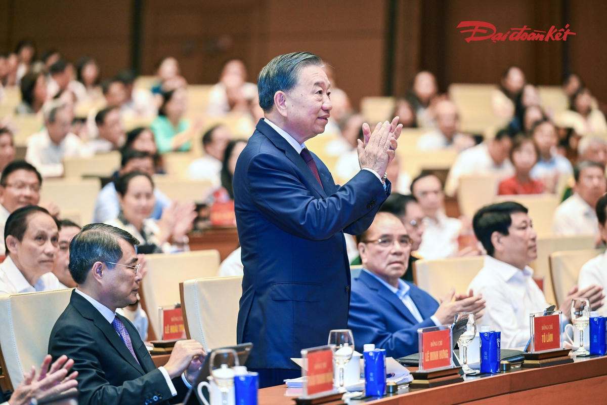 Tổng Bí thư, Chủ tịch nước Tô Lâm dự hội nghị tại điểm cầu Trung ương. Ảnh: Quang Vinh