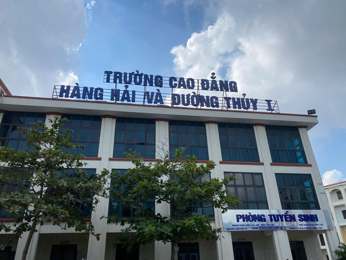 Trụ sở chính Trường cao đẳng Hàng hải và Đường thủy 1 (Hải Phòng) tại phường Đông Hải, Hải Phòng. Ảnh: PT.