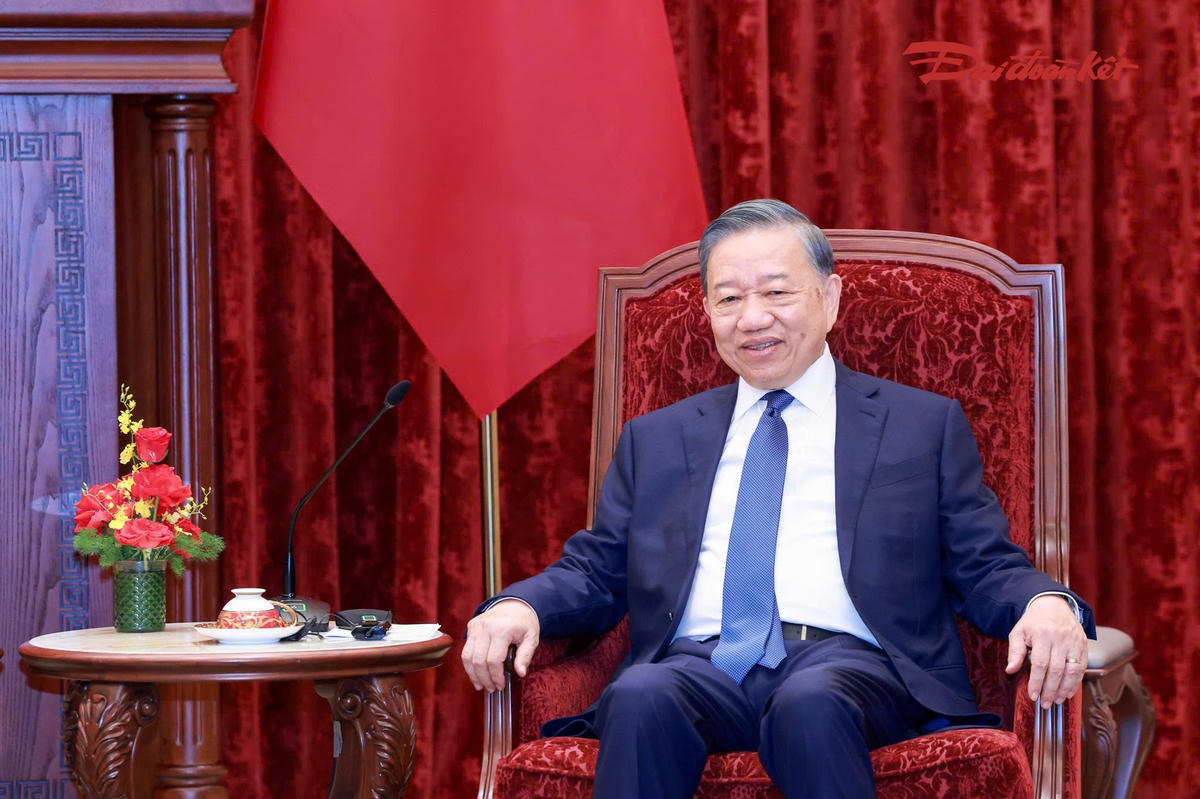 Tổng Bí thư, Chủ tịch nước Tô Lâm phát biểu tại cuộc tiếp.
 Ảnh: Quang Vinh