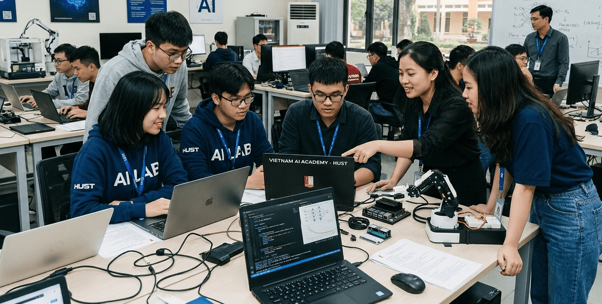 Nhu cầu tuyển dụng nhân lực AI tăng nhanh nhưng nguồn cung chưa theo kịp. Ảnh: HUST.