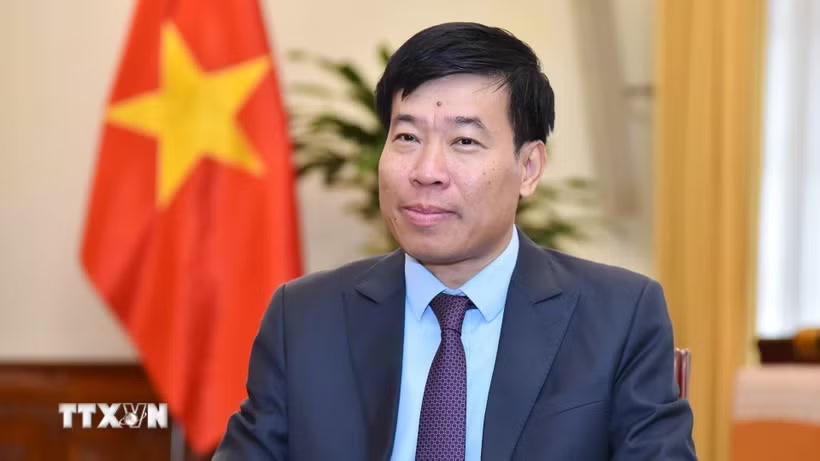 Ủy viên Trung ương Đảng, Phó Bí thư Thường trực Đảng ủy, Thứ trưởng Bộ Ngoại giao Nguyễn Mạnh Cường. (Ảnh: TTXVN phát).