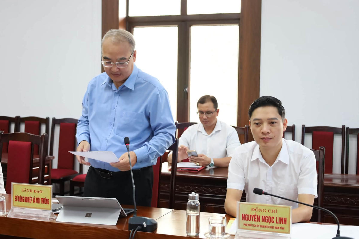 Ông Đinh Văn Thơ, Phó Giám đốc Sở Nông nghiệp và Môi trường tỉnh Lào Cai phát biểu. Ảnh: Mai Hiên.