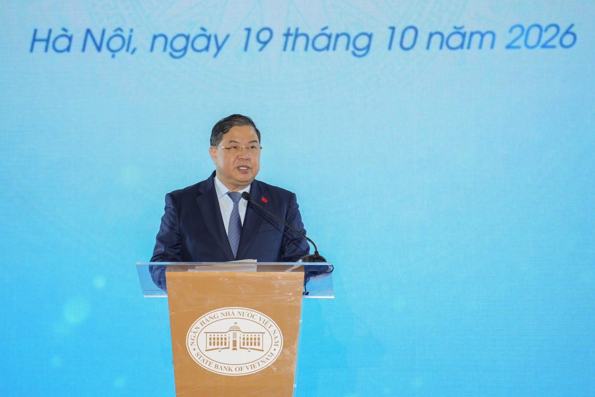 Phó Thủ tướng Thường trực Chính phủ Phạm Gia Túc phát biểu tại Lễ ký kết. Ảnh: SBV.