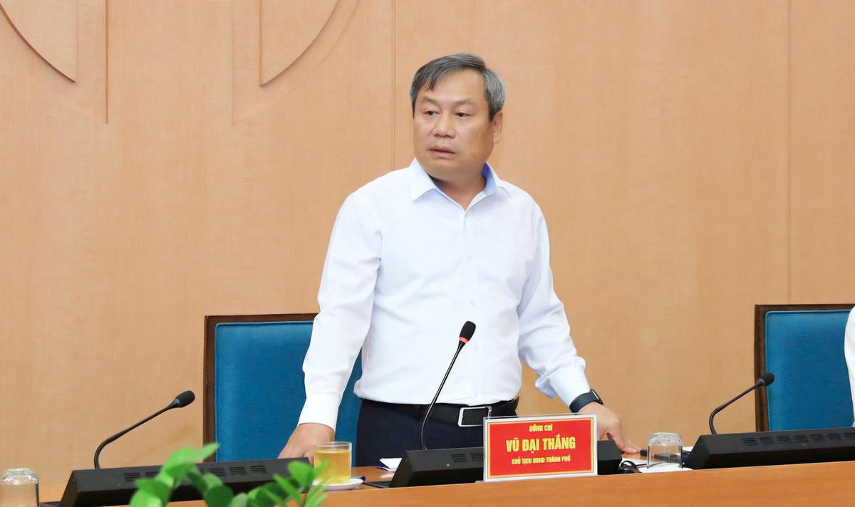 Chủ tịch UBND TP Hà Nội Vũ Đại Thắng phát biểu kết luận.