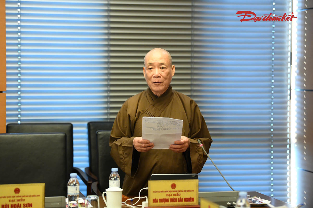 Hoà thượng Thích Bảo Nghiêm phát biểu (Ảnh: Quang Vinh)