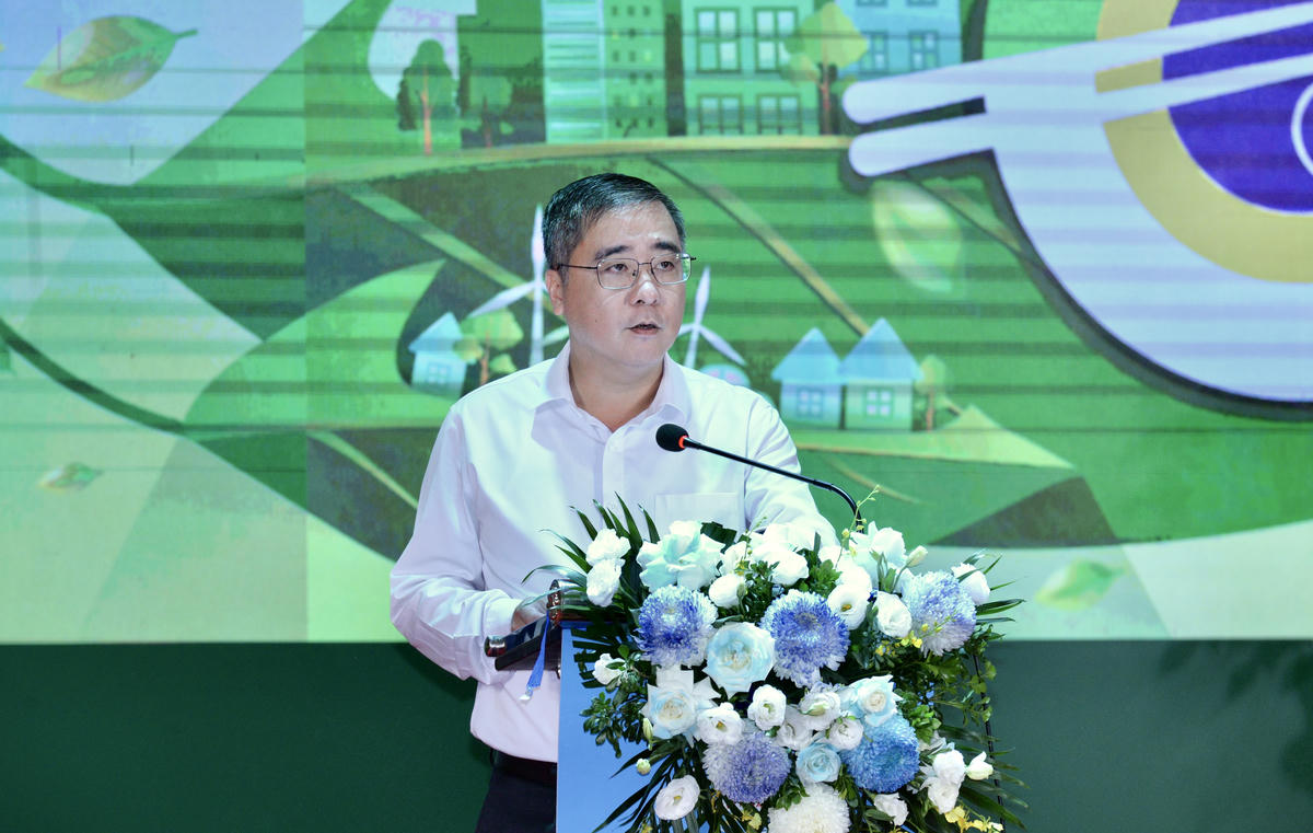 Phó Chủ tịch Thường trực Ủy ban MTTQ Việt Nam TP Quảng Ninh Nguyễn Chí Thành phát biểu tại sự kiện.