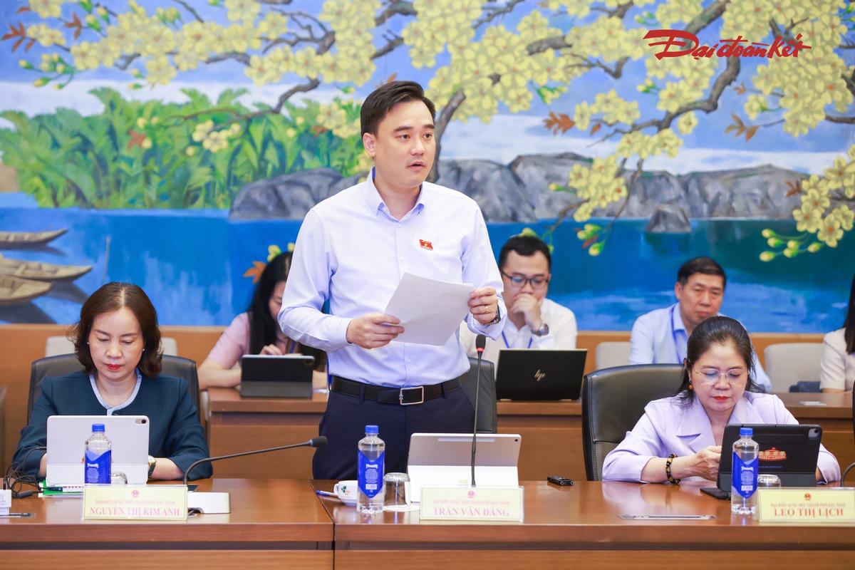 Ông Trần Văn Đăng phát biểu tại Tổ 7 (Ảnh: Quang Vinh)