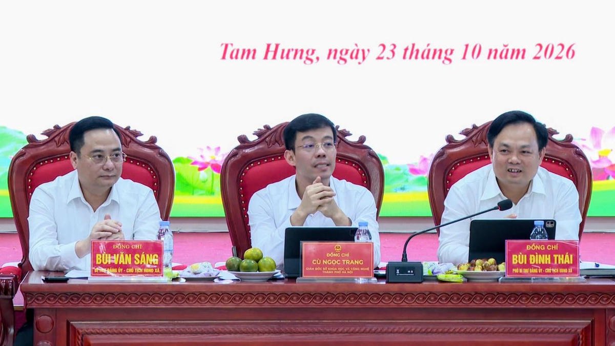 Chiều ngày 23/10/2026, UBND xã Tam Hưng phối hợp với Sở Khoa học và Công nghệ thành phố Hà Nội tổ chức hội nghị làm việc về thúc đẩy phát triển khoa học, công nghệ, đổi mới sáng tạo và chuyển đổi số trên địa bàn xã