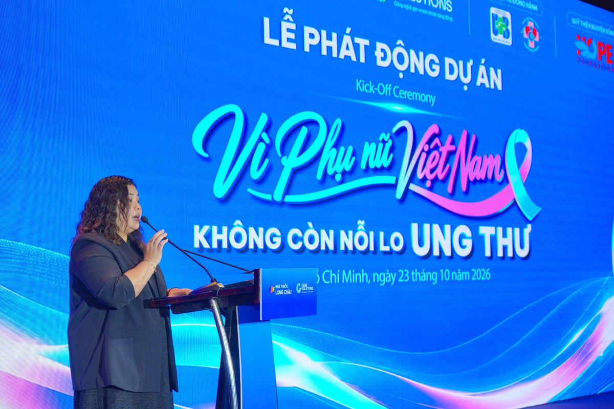 Bà Võ Thị Kiều Chinh - Giám Đốc Kinh Doanh & Tiếp Thị Gene Solutions. Ảnh: Trần Anh.