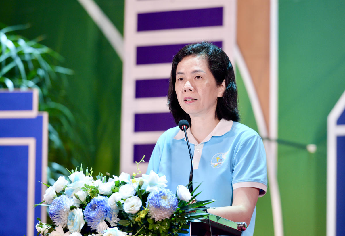 Phó Chủ tịch Trung ương Hội LHPN Việt Nam Nguyễn Thị Minh Hương phát biểu tại sự kiện.