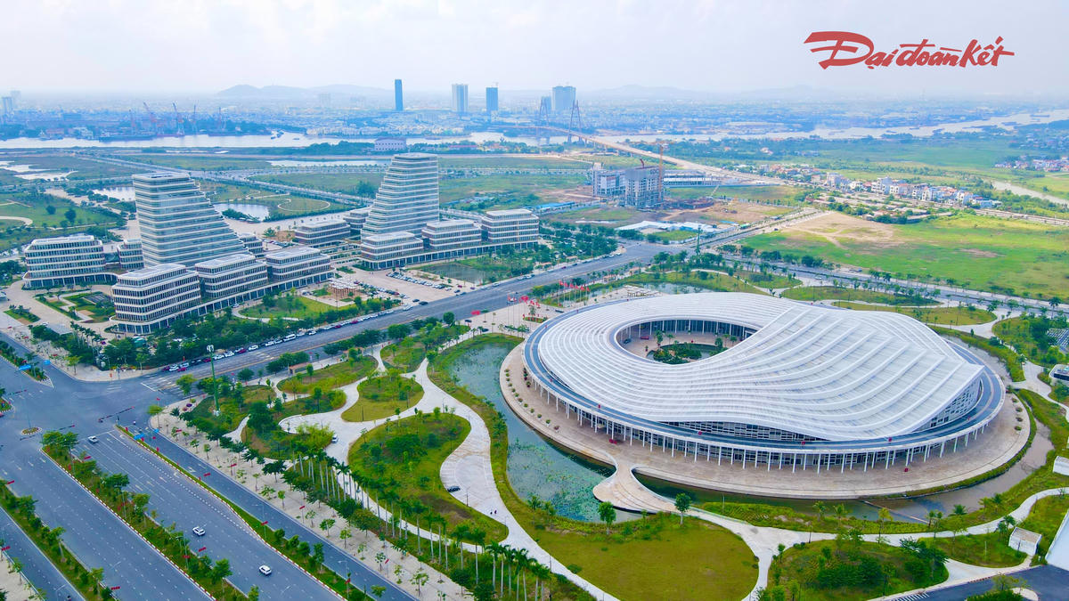 Khu vực đất đấu giá nằm trong Khu đô thị mới Bắc sông Cấm (phường Thủy Nguyên) gần Trung tâm Chính trị - Hành chính mới của TP Hải Phòng. Ảnh: PT.