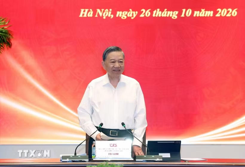 Tổng Bí thư, Chủ tịch nước Tô Lâm phát biểu chỉ đạo. (Ảnh: Thống Nhất/TTXVN)