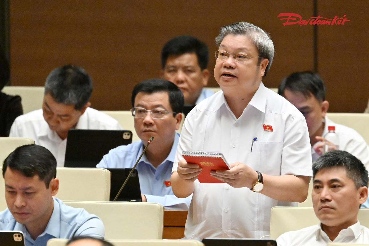 Đại biểu Bùi Văn Dũng (Thanh Hóa) phát biểu. Ảnh: Quang Vinh.
