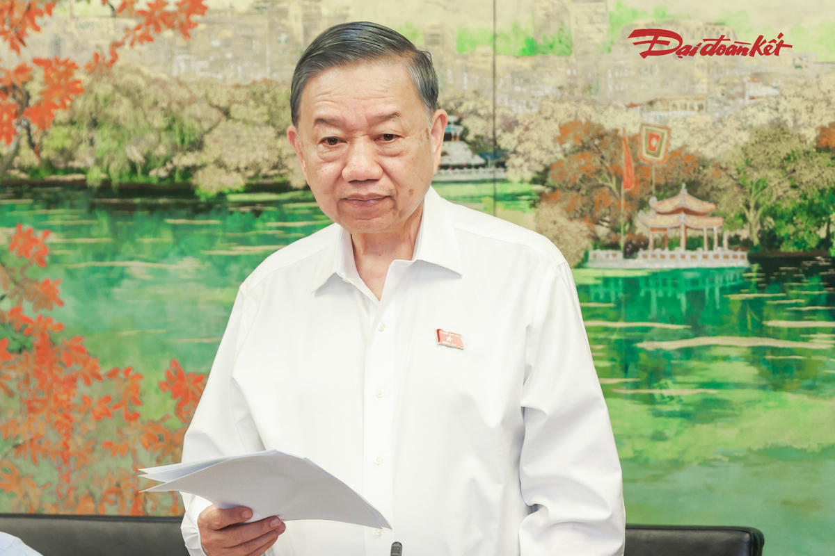 Tổng Bí thư, Chủ tịch nước Tô Lâm phát biểu tại Tổ 1 (Ảnh: Quang Vinh).