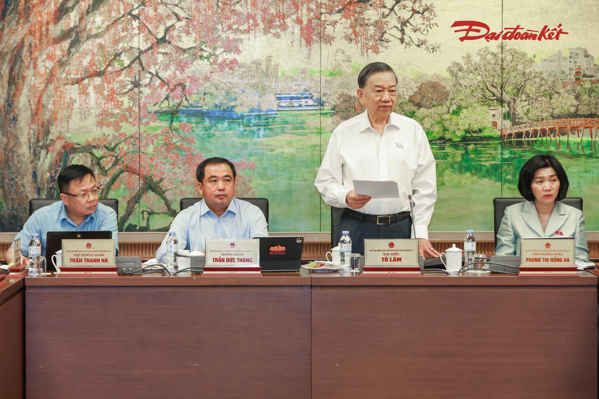 Tổng Bí thư, Chủ tịch nước Tô Lâm phát biểu tại Tổ 1 (Ảnh: Quang Vinh).