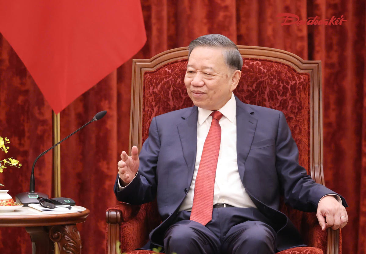 Tổng Bí thư, Chủ tịch nước Tô Lâm phát biểu tại cuộc tiếp.
Ảnh: Quang Vinh