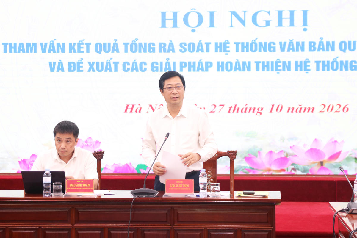 Phó Chủ tịch Ủy ban Trung ương MTTQ Việt Nam Cao Xuân Thạo phát biểu tại Hội nghị.