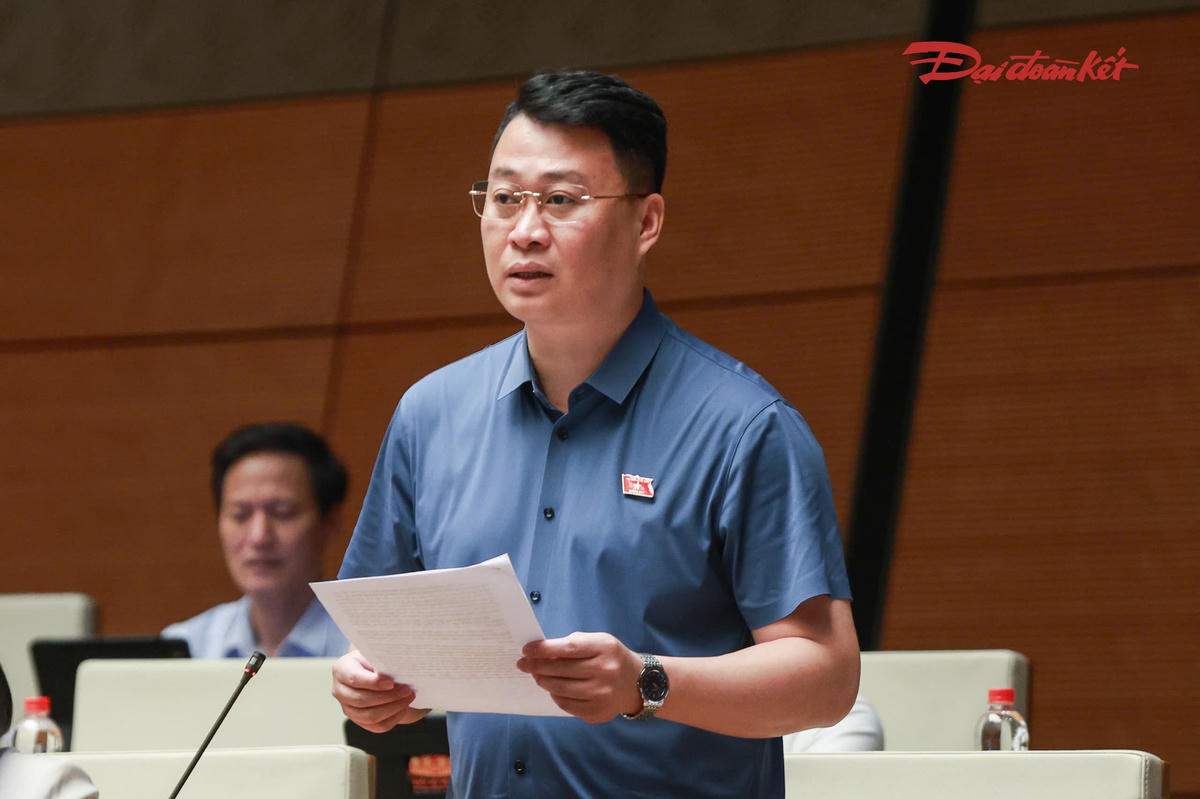 Đại biểu Hà Đức Minh phát biểu (Ảnh: Quang Vinh)