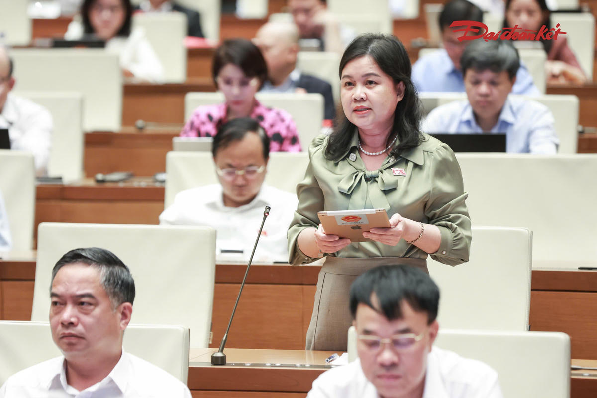 Đại biểu Nguyễn Phương Thuỷ phát biểu (Ảnh: Quang Vinh)