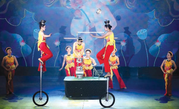 Hình ảnh từ chương trình “Kỳ Yến - Bữa tiệc diệu kỳ” của Liên đoàn Xiếc Việt Nam. Ảnh: LĐXCC.