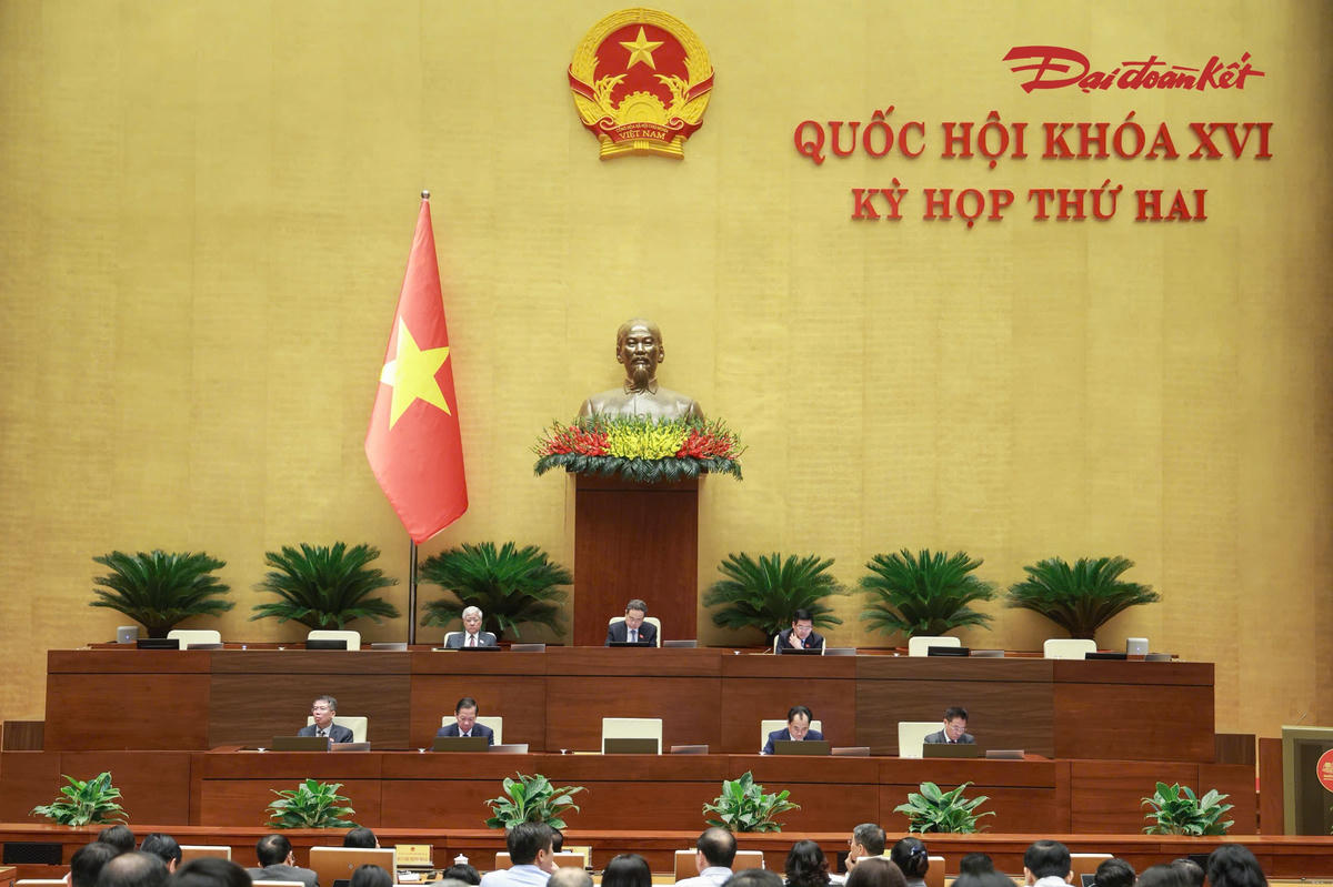 Chủ tọa điều hành phiên thảo luận. Ảnh: Quang Vinh
