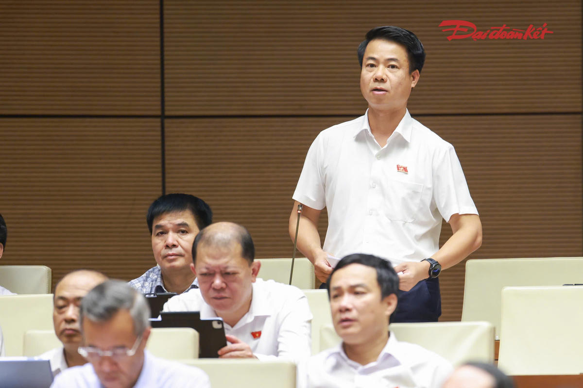 Đại biểu Quốc hội Hoàng Quốc Khánh (Đoàn Lai Châu) phát biểu