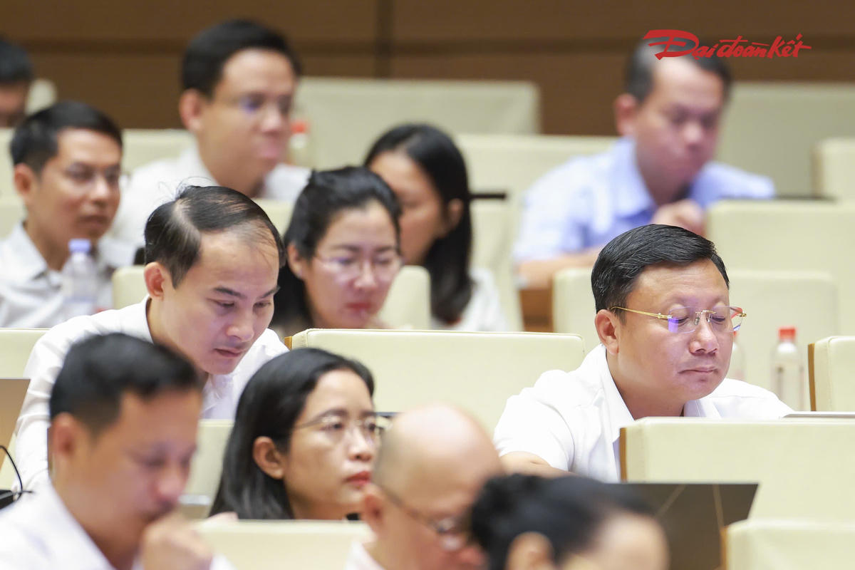 Các đại biểu Quốc hội tham dự phiên thảo luận (Ảnh: Quang Vinh)