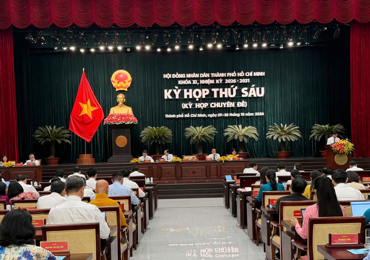 Quang cảnh Kỳ họp thứ Sáu (Kỳ họp chuyên đề) HĐND TPHCM khóa XI, nhiệm kỳ 2026-2030. Ảnh: S.X