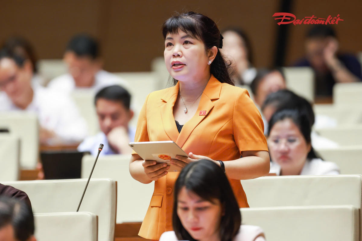 Bà Nguyễn Thị Thu Hà phát biểu (Ảnh: Quang Vinh)