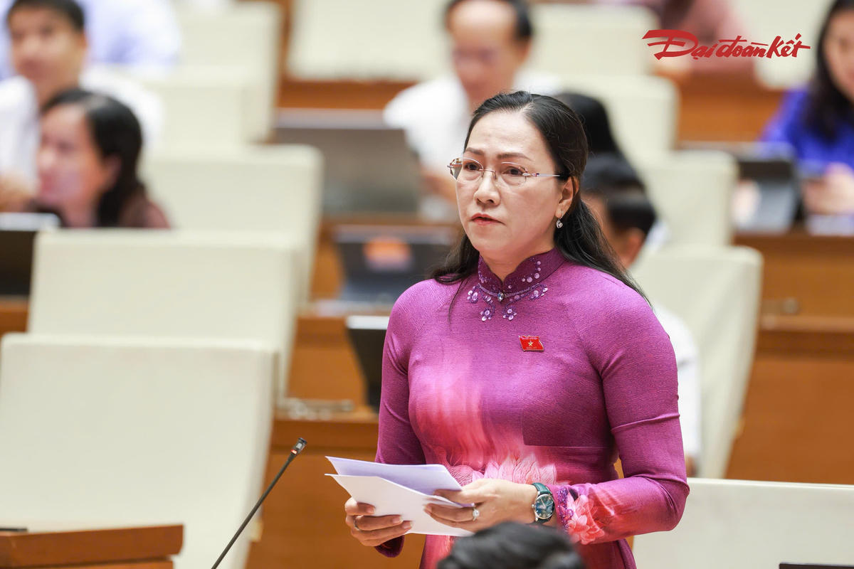 Bà Nguyễn Thị Yến Nhi phát biểu (Ảnh: Quang Vinh)