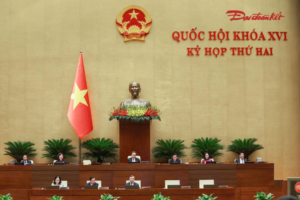 Chủ tọa điều hành phiên thảo luận. Ảnh: Quang Vinh