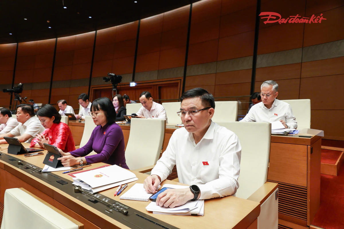 Các đại biểu Quốc hội tham dự phiên thảo luận (Ảnh: Quang Vinh)