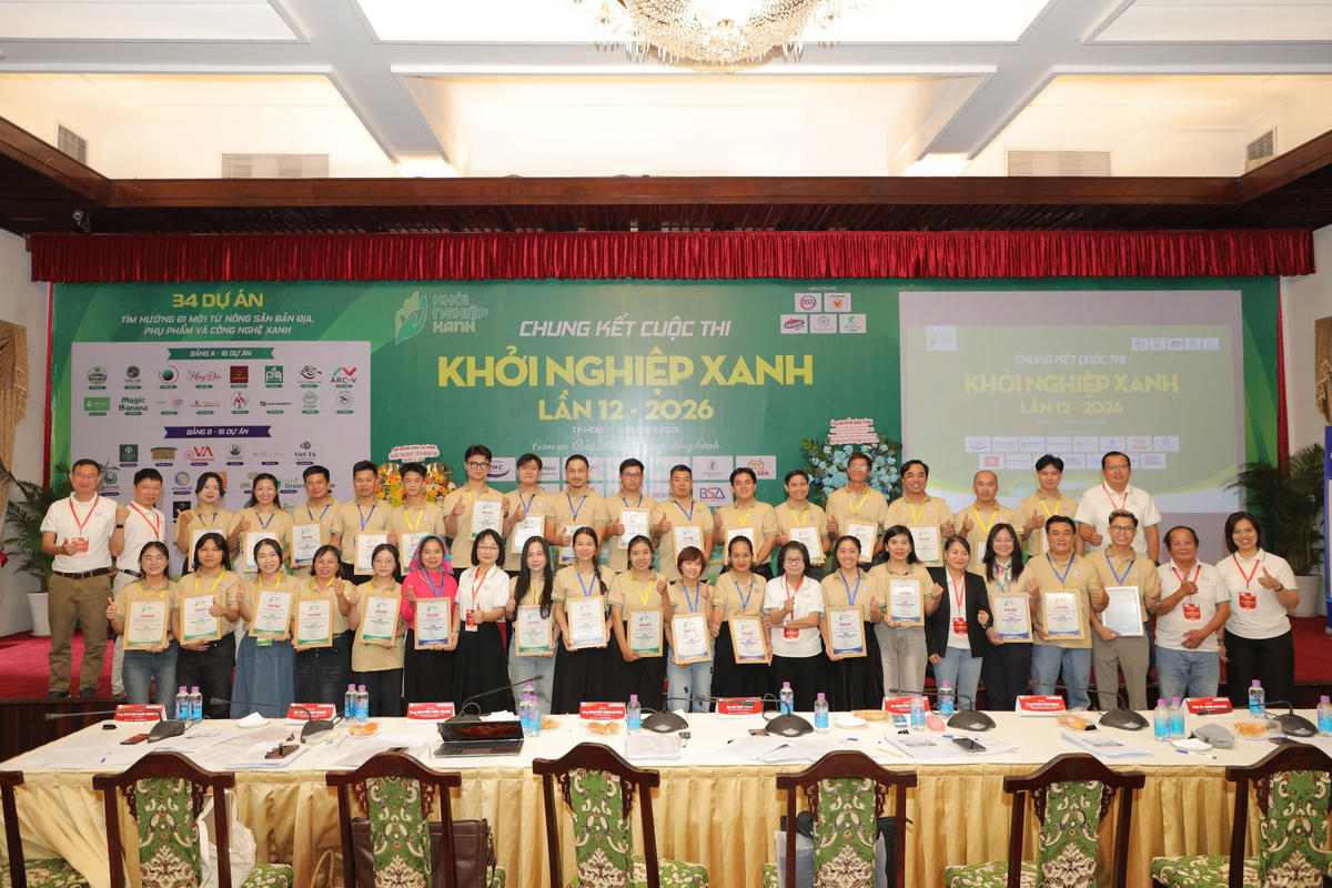 Các dự án tham gia Vòng chung kết Cuộc thi Khởi nghiệp Xanh năm 2026 tại TPHCM. Ảnh: Q.T