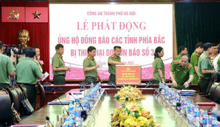 Công an Hà Nội phát động ủng hộ đồng bào bị thiệt hại do mưa lũ