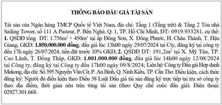 Thông báo đấu giá tài sản