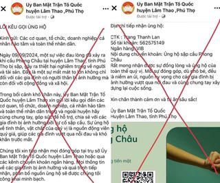 Fanpage giả mạo, lừa đảo quyên góp hỗ trợ nạn nhân vụ sập cầu Phong Châu (Phú Thọ)