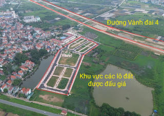 Hiện trạng khu đất ngoại thành Hà Nội được đấu giá 133,3 triệu đồng/m2